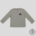 Chrome Hearts Triple Cross Flocked Long Sleeve in Grey
