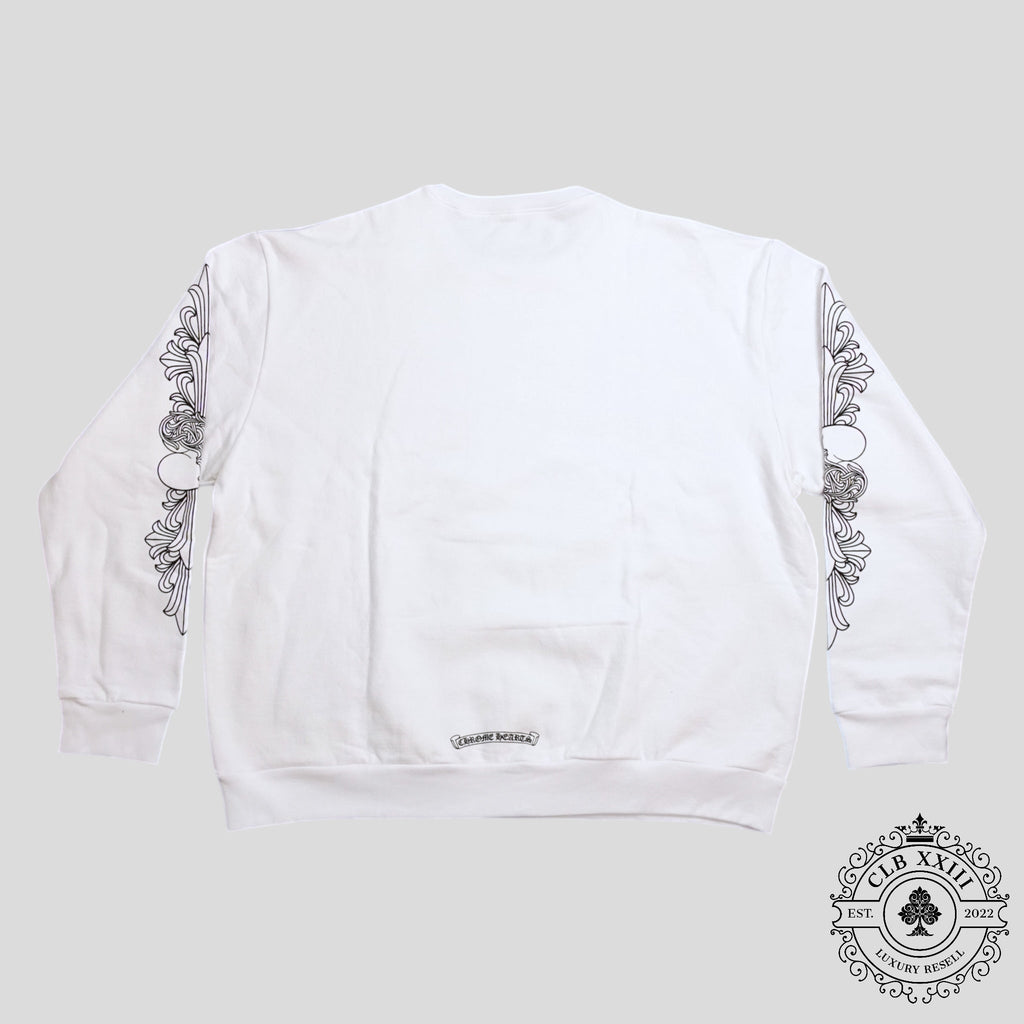Chrome Hearts Love You Crewneck in White