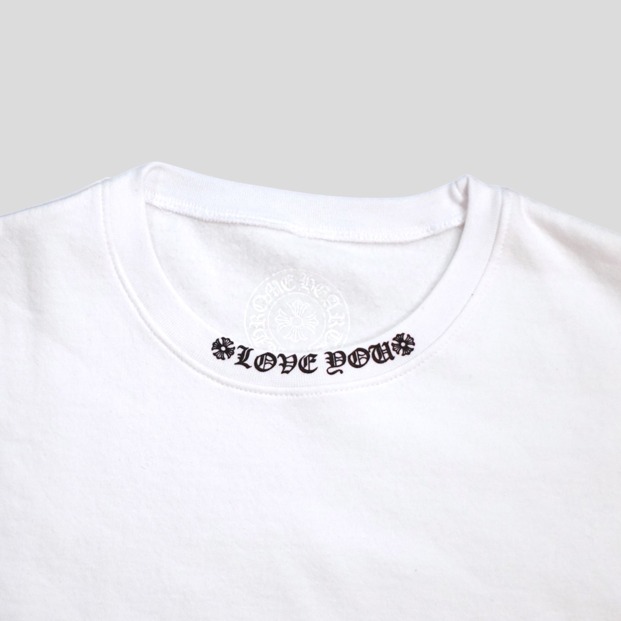 Chrome Hearts Love You Crewneck in White