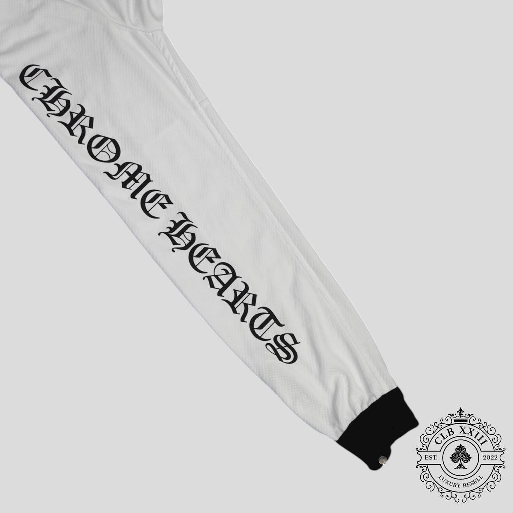 Chrome Hearts Horseshoe Logo Mesh Track Jacket in White