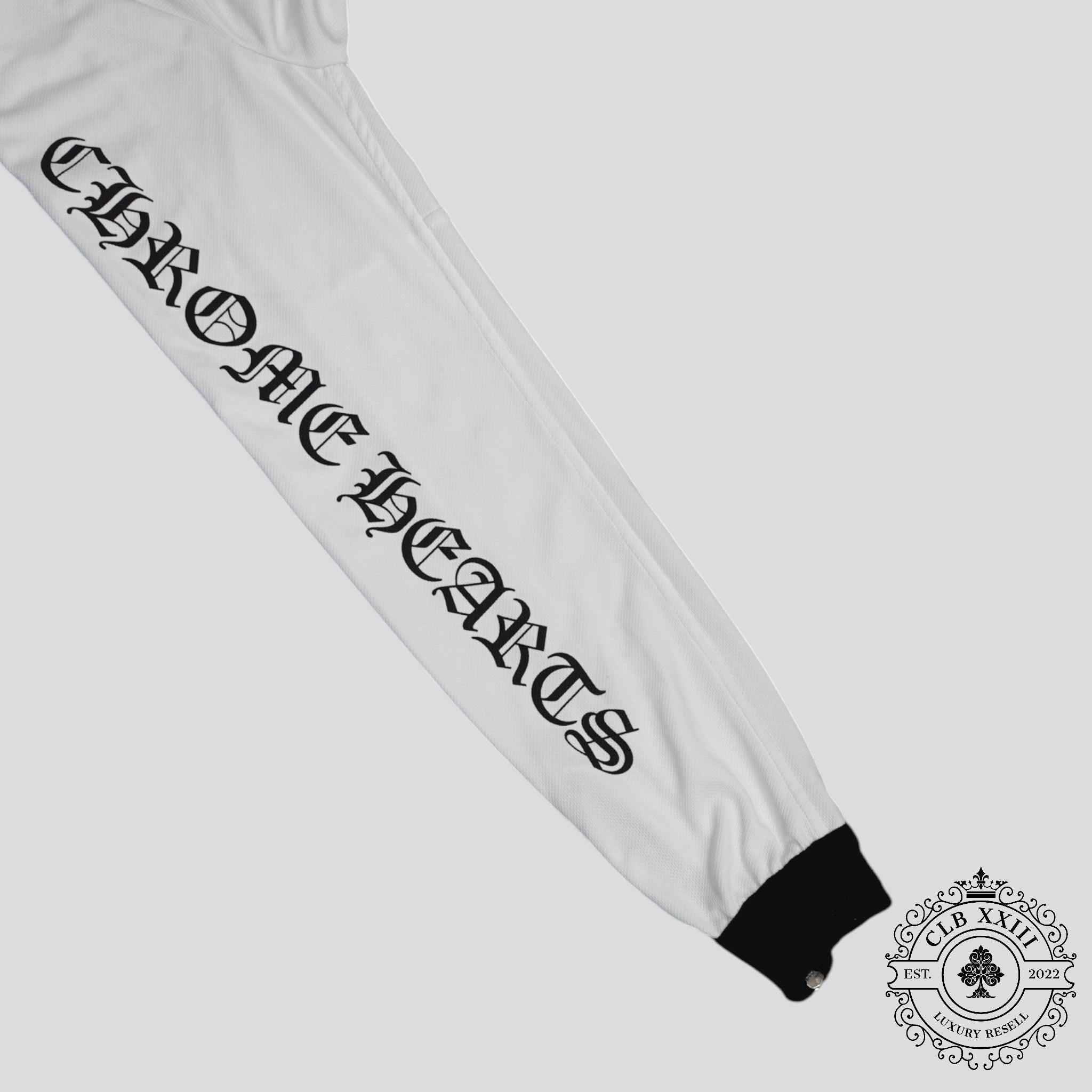 Chrome Hearts Horseshoe Logo Mesh Track Jacket in White