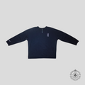 Chrome Hearts Vertical Logo Leather Cross Patch Crewneck in Black