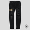 Amiri Core Applique Jeans in Aged Black