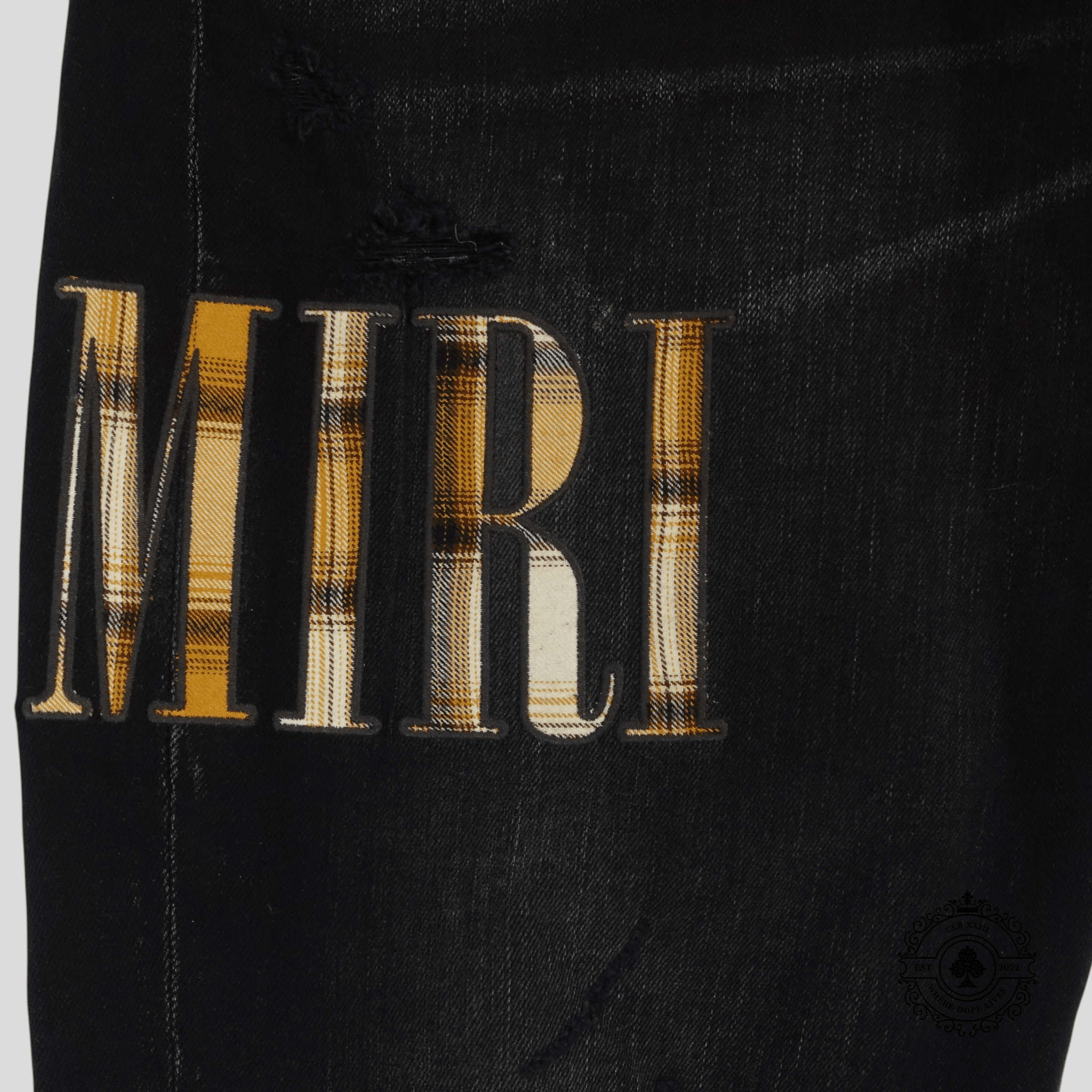 Amiri Core Applique Jeans in Aged Black