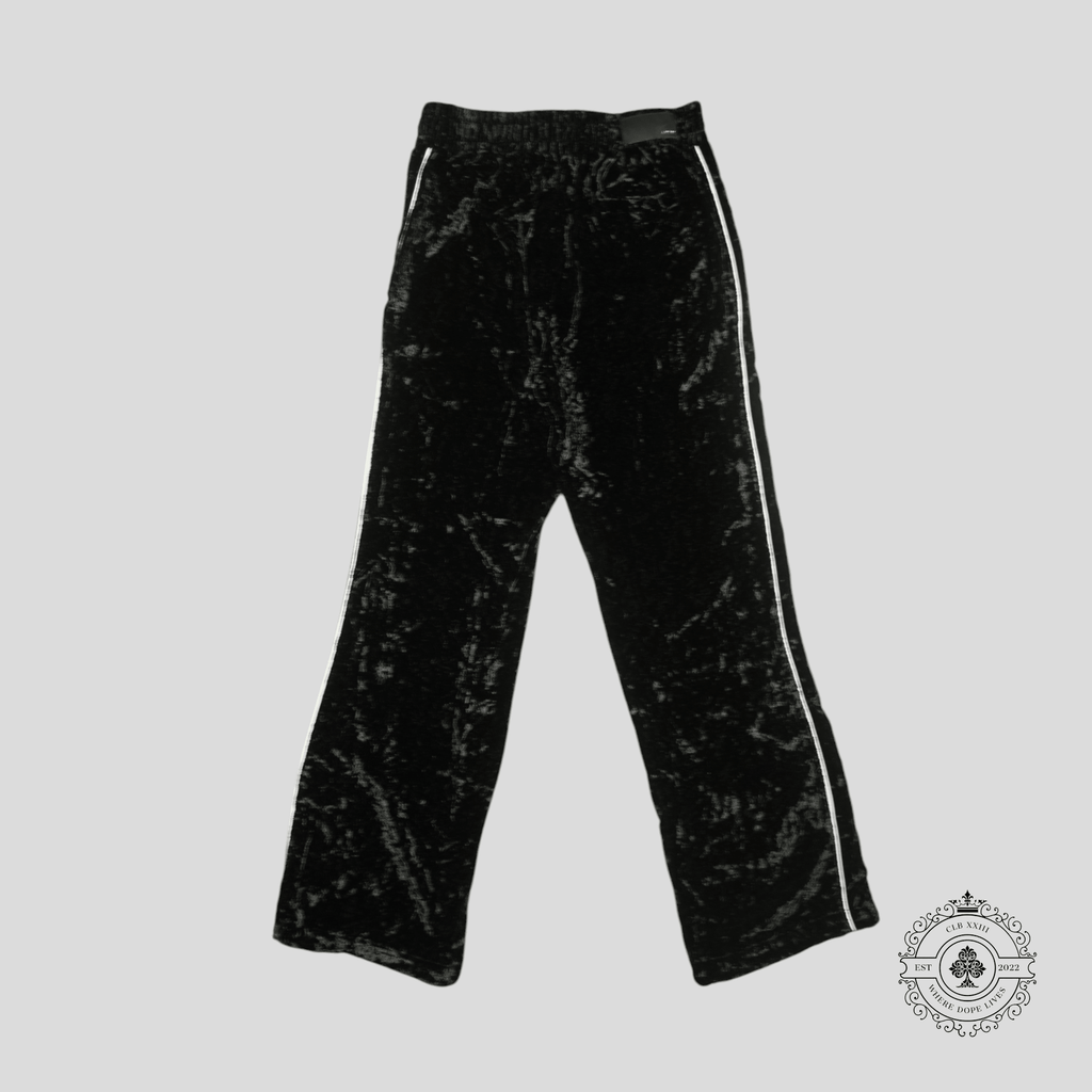Amiri Crushed Velvet Track Pants in Black