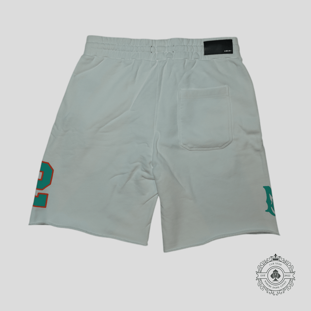 Amiri Oversized 22 Football Shorts in White