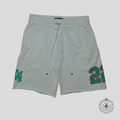 Amiri Oversized 22 Football Shorts in White