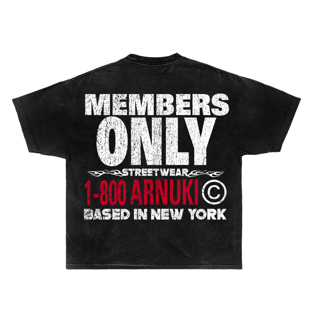 Arnuki Takeover Streetwear Tee Black Cotton True To Size Graphic Tee For Everyday Street Style