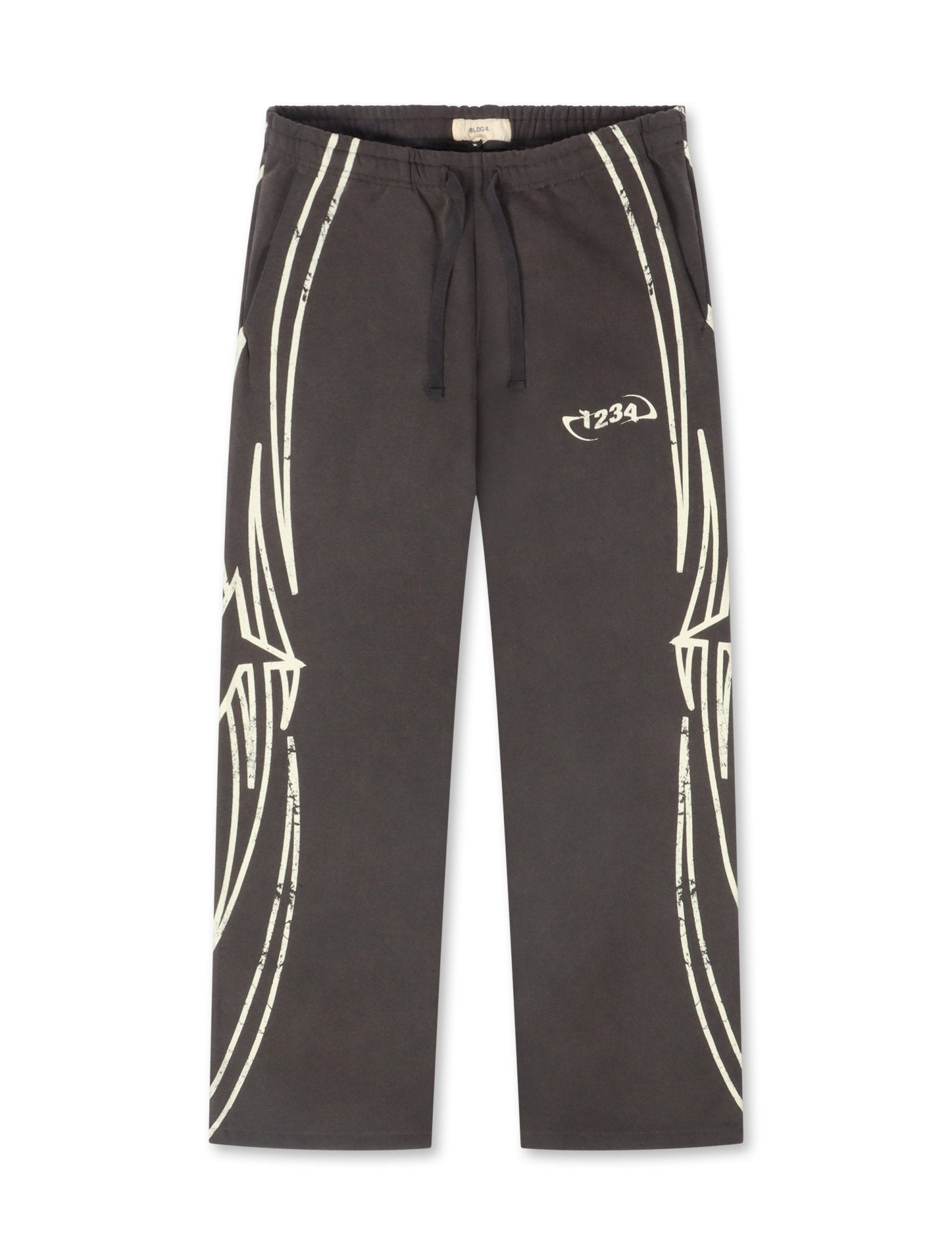 BLDG4 Star Wide Leg Pant - Charcoal Art