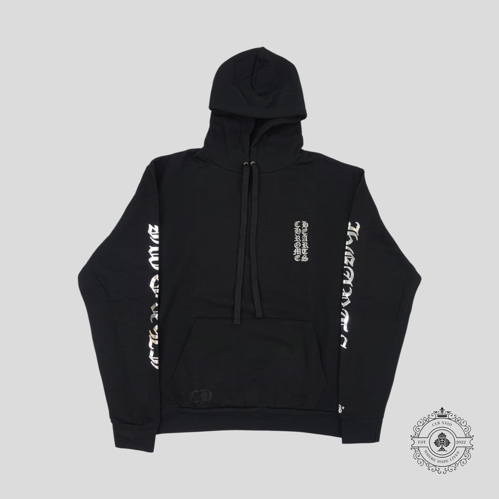 Chrome Hearts 1988 Vertical Logo Hoodie in Black/Silver