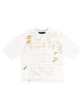 GFA Manassehy Peach Pit Knit Cropped Tee - White