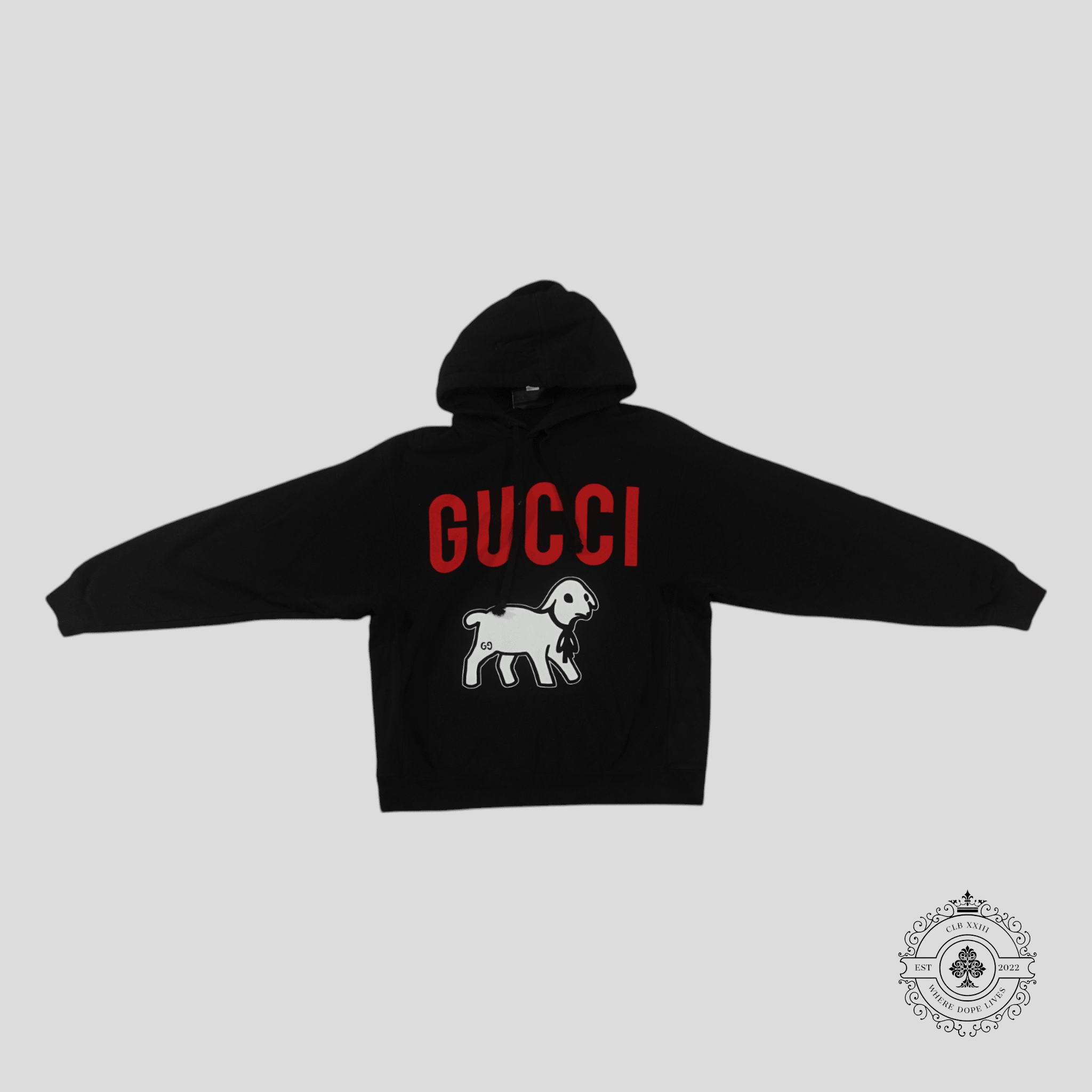 Gucci Lamb Hoodie in Black