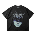 Kryptic Myst Garment Dyed Streetwear Tee 260GSM Cotton Faded Raw Hem True To Size