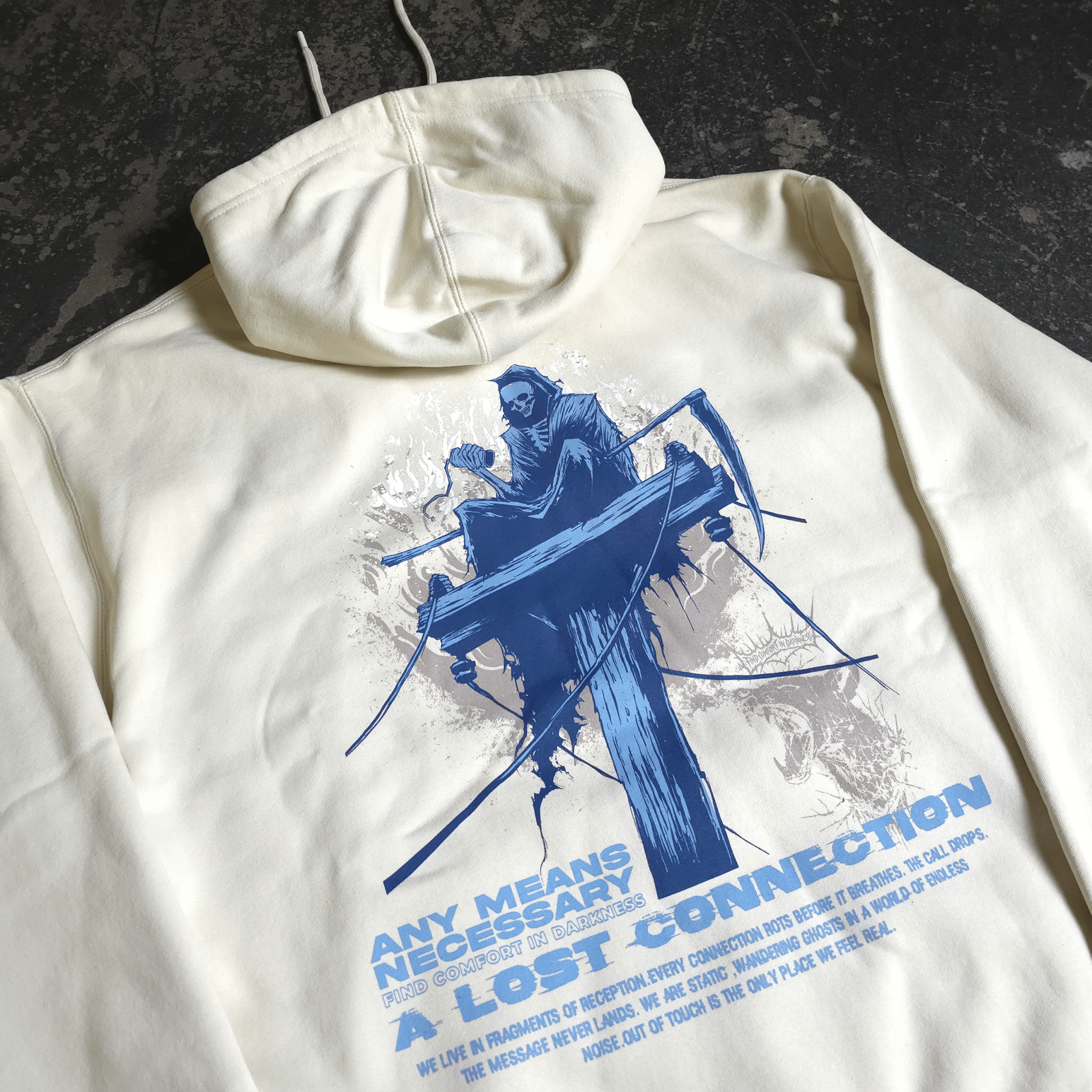 Lost Connection Pullover Hoodie Bone