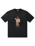 Market Studios Folk Fitted Bear Tee - Pirate Black
