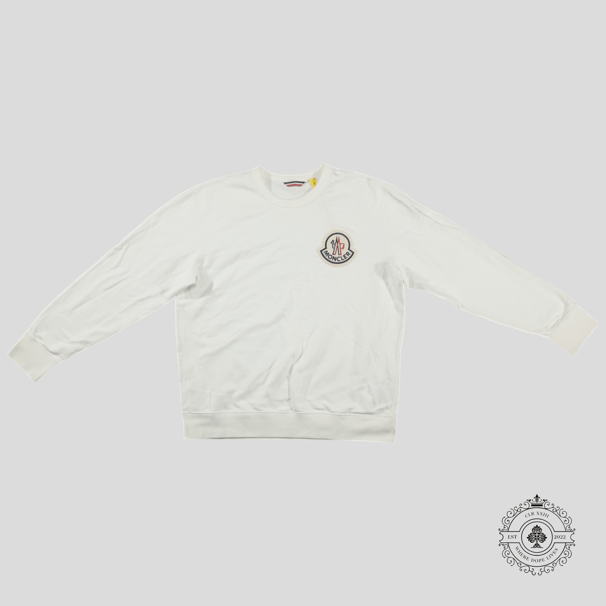 Moncler Logo Patch Crewneck in White