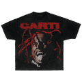Playboi Carti Streetwear Tee Short Sleeve Red And Black Graphic Shirt For Fans Everywhere