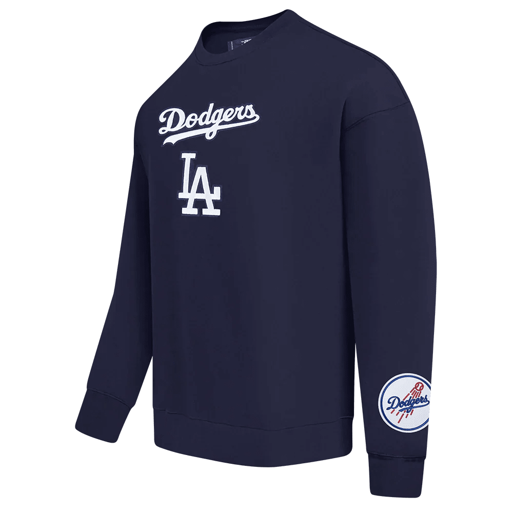 Pro Standard LA Dodgers Wingspan Drop Shoulder Crewneck - Midnight Navy