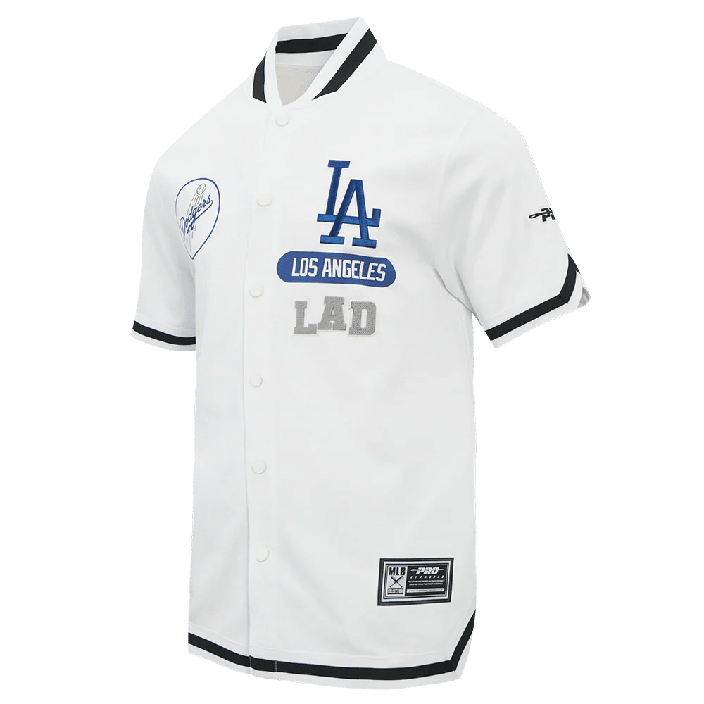 Pro Standard Los Angeles Dodgers Letterman Button Down - White