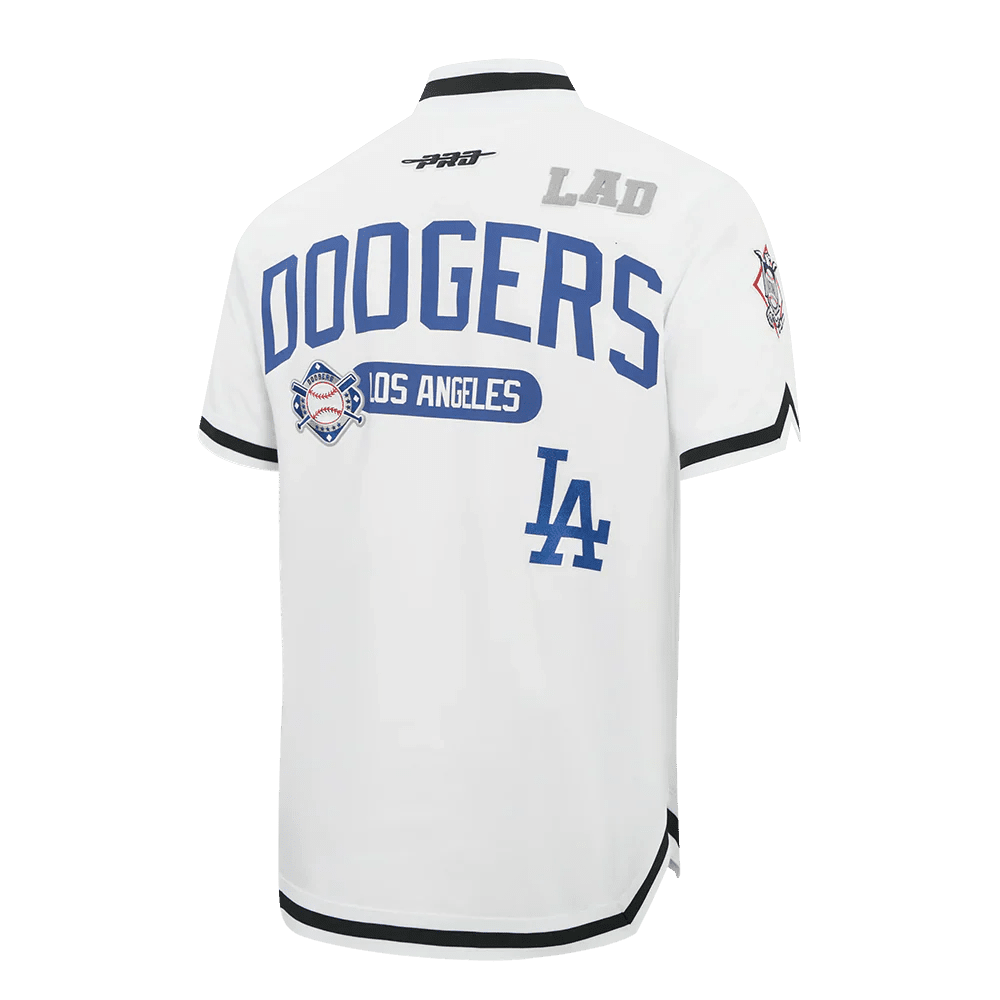 Pro Standard Los Angeles Dodgers Letterman Button Down - White
