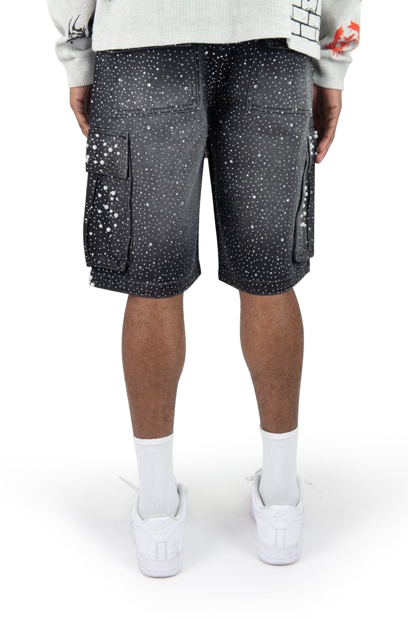 Rebel Denim Frosty Denim Jorts - Black Sand
