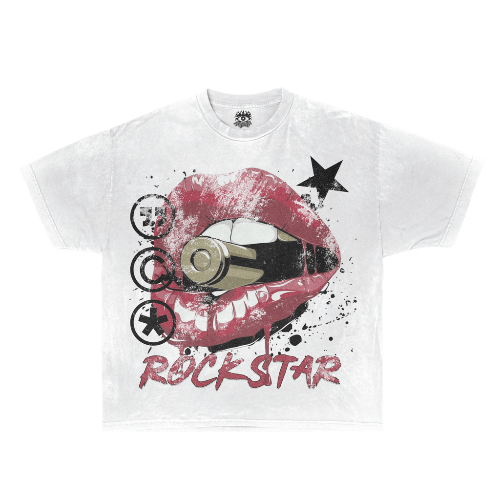 Rockstar Streetwear White Cotton Tee Casual Wardrobe Essential True To Size For Confident Everyday Style