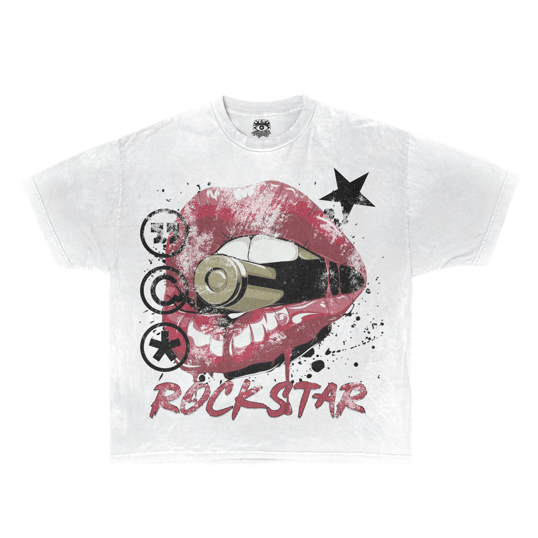 Rockstar Streetwear White Cotton Tee Casual Wardrobe Essential True To Size For Confident Everyday Style