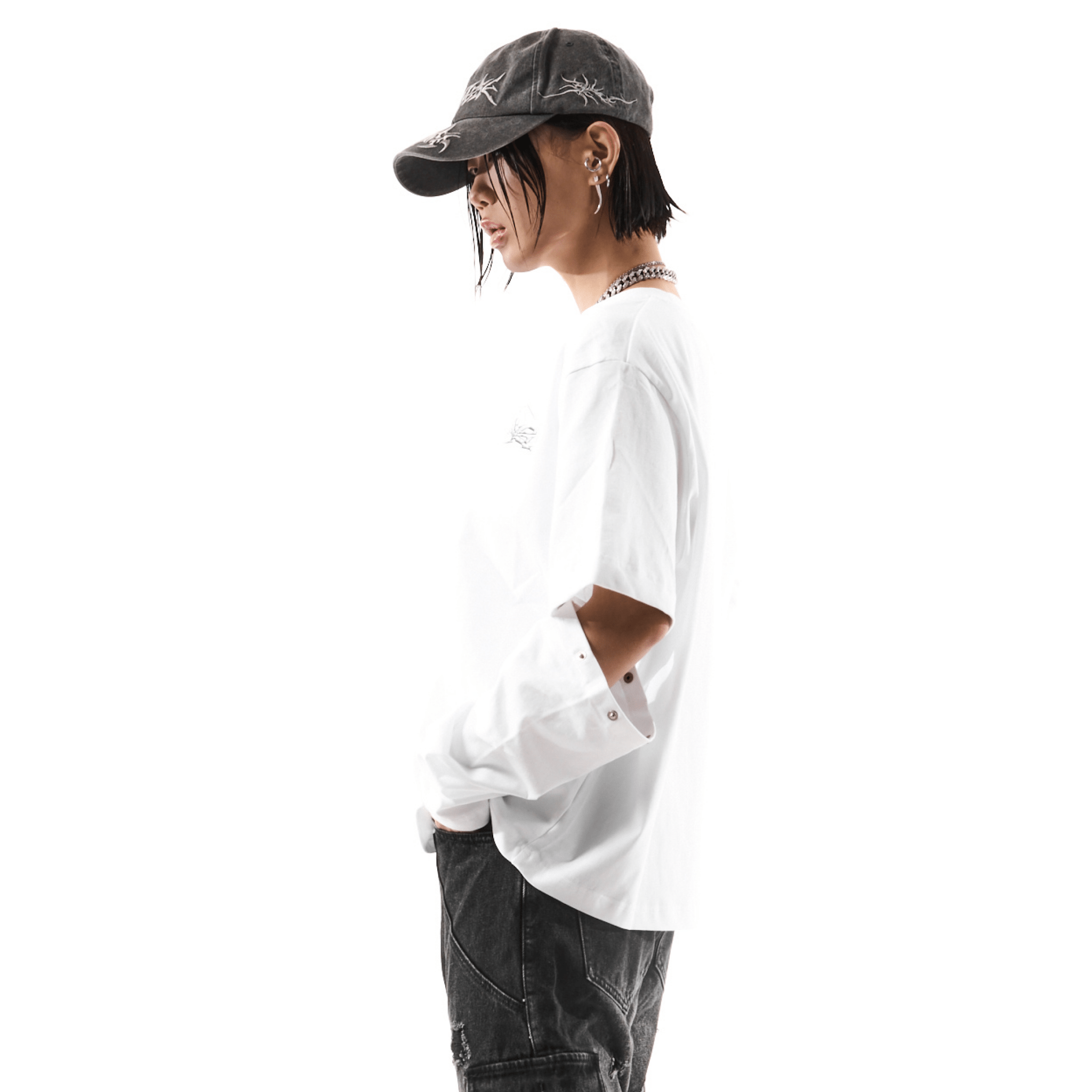 "TRIBAMETAL" LOGO TRNSFRMR L/S - ONYX