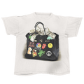 White Designer Bag Streetwear Tee Loose Fit T Shirt 190 GSM Cotton Heavyweight Premium